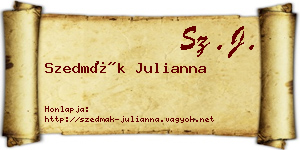 Szedmák Julianna névjegykártya