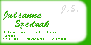 julianna szedmak business card